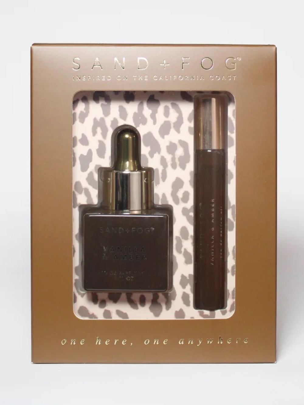 SAND + FOG Vanilla & Amber Perfume Oil Dropper & Rollerball Set